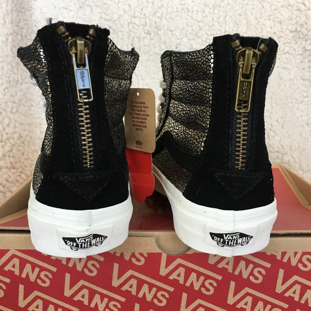 🎉Sale Price Firm🎉NWT Vans Sk8-Hi Slim Zip W6.5,6 - Picture 4 of 8
